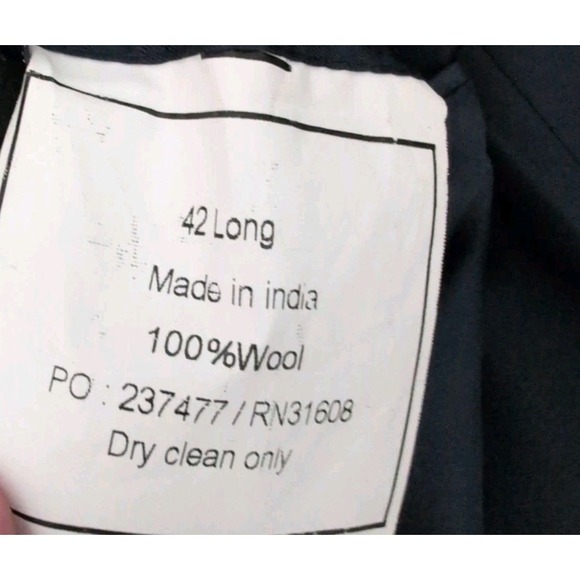 JOS A BANK SIGNATURE Mens Blue Plaid Wool Sport Coat Suit Jacket Blazer 42L - Picture 10 of 10